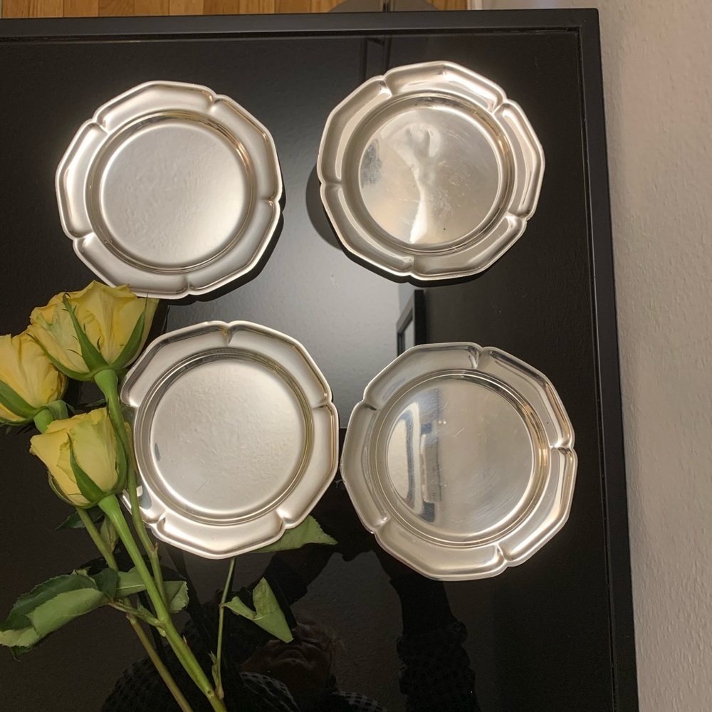 Silver small 4 plate - Picture 4 of 7